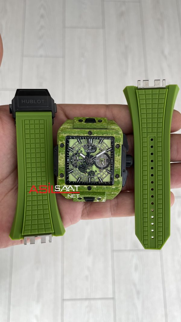 Hublot Square Bang Unico Pistachio Green Carbon Chronograph 45mm