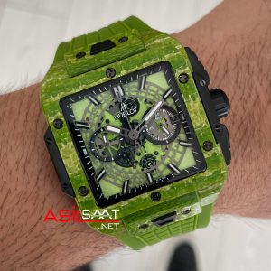 Hublot Square Bang Unico Pistachio Green Carbon Chronograph 45mm