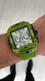 Hublot Square Bang Unico Pistachio Green Carbon Chronograph 45mm