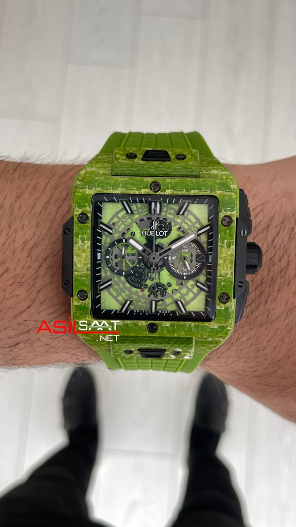 Hublot Square Bang Unico Pistachio Green Carbon Chronograph 45mm