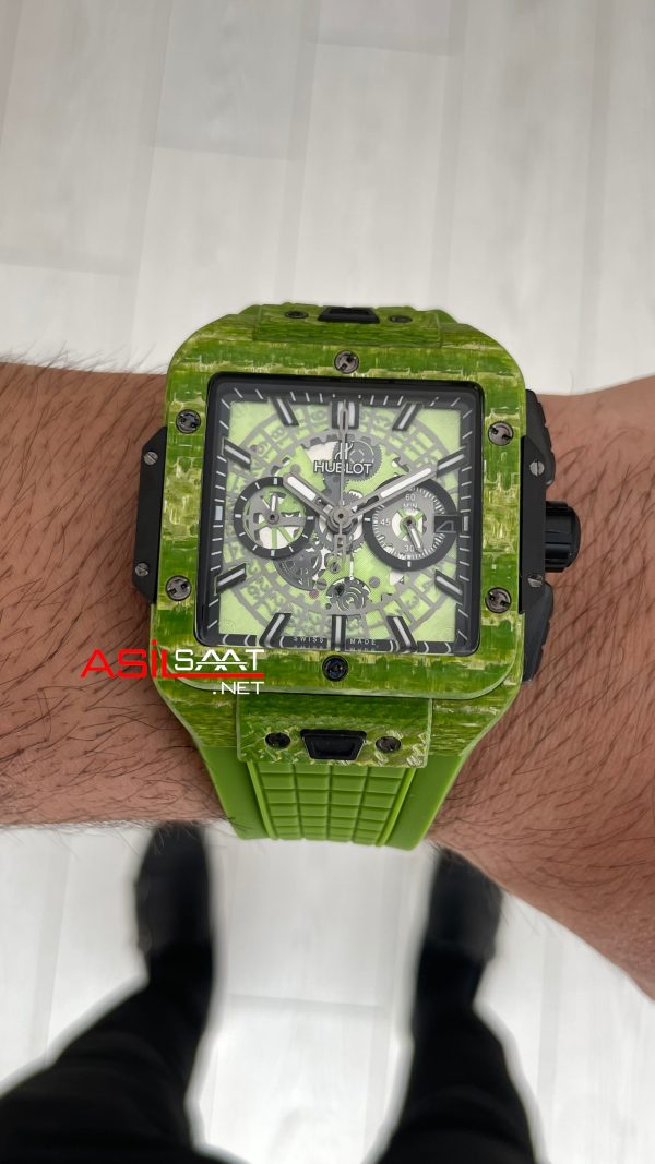 Hublot Square Bang Unico Pistachio Green Carbon Chronograph 45mm