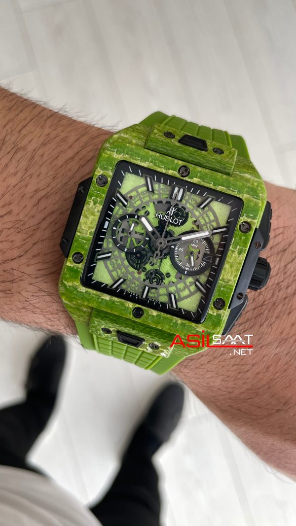 Hublot Square Bang Unico Pistachio Green Carbon Chronograph 45mm