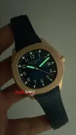 Patek Philippe Aquanaut Mavi Kadran 5168G Rose 40 mm Replika Saat