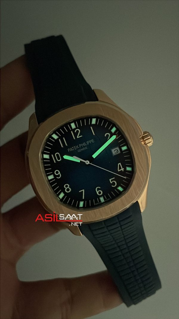 Patek Philippe Aquanaut Mavi Kadran 5168G Rose 40 mm Replika Saat