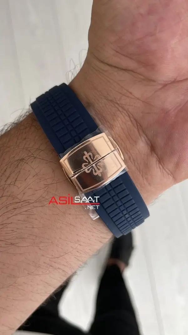 Patek Philippe Aquanaut Mavi Kadran 5168G Rose 40 mm Replika Saat