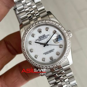 Rolex Datejust Beyaz Taşlı 126234 Jubilee White Diamond Dial 36mm Kadın Saati