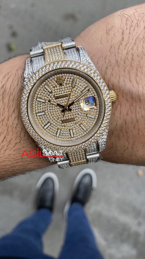 Rolex Datejust Diamond Oyster 41 mm Two Tone Replika Saat