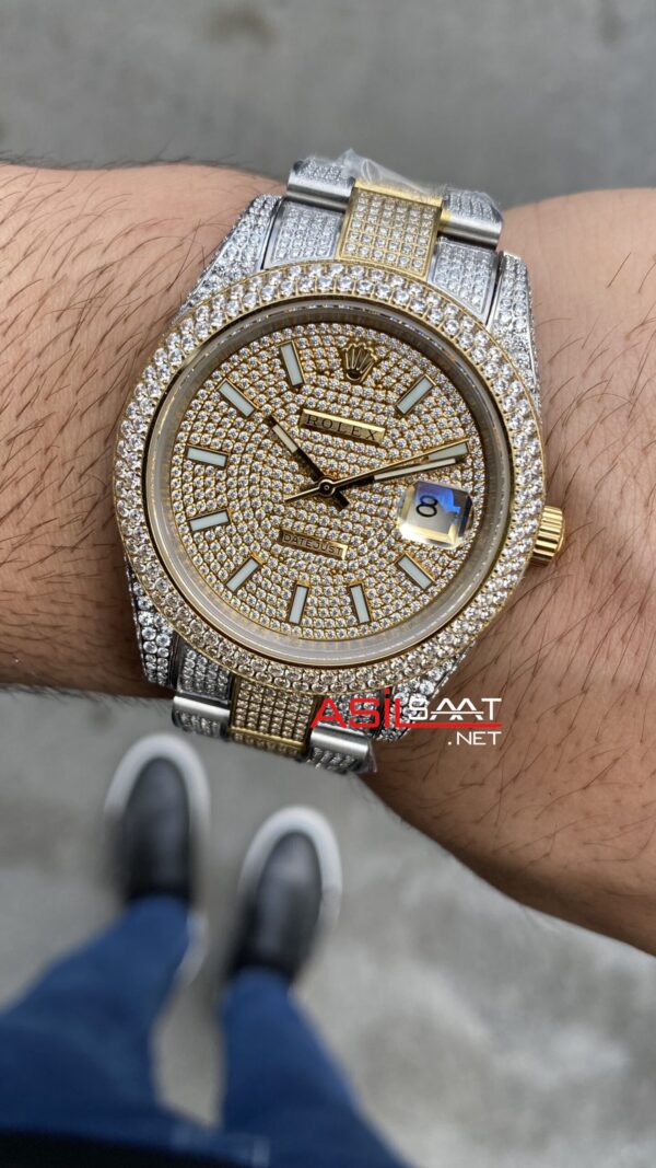 Rolex Datejust Diamond Oyster 41 mm Two Tone Replika Saat