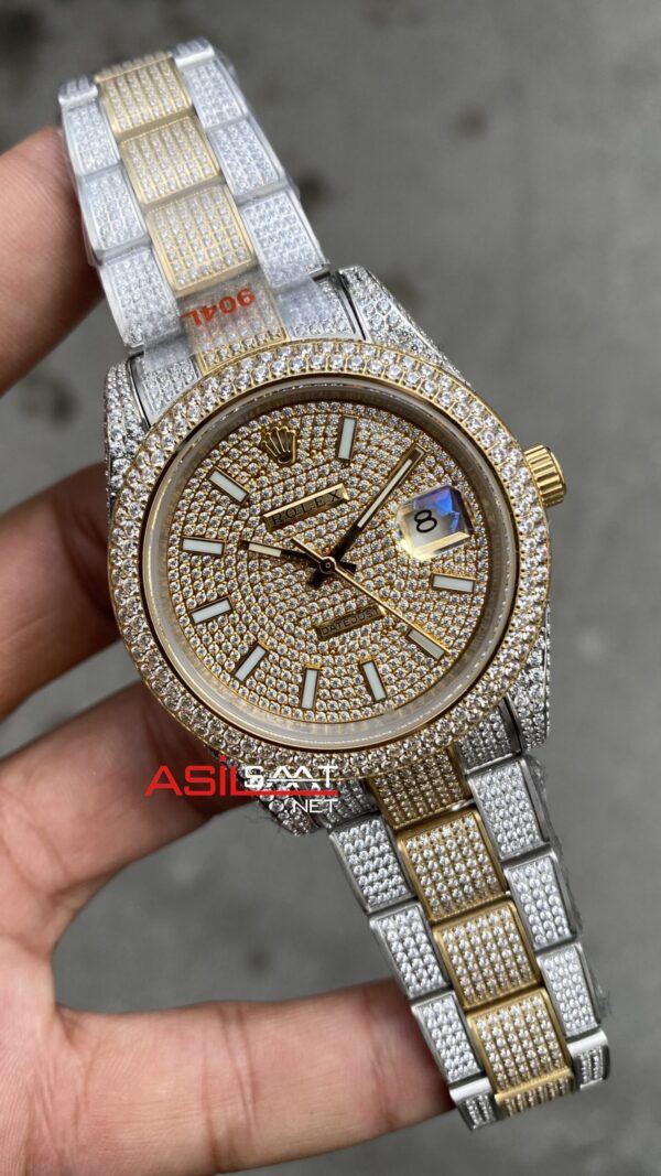 Rolex Datejust Diamond Oyster 41 mm Two Tone Replika Saat