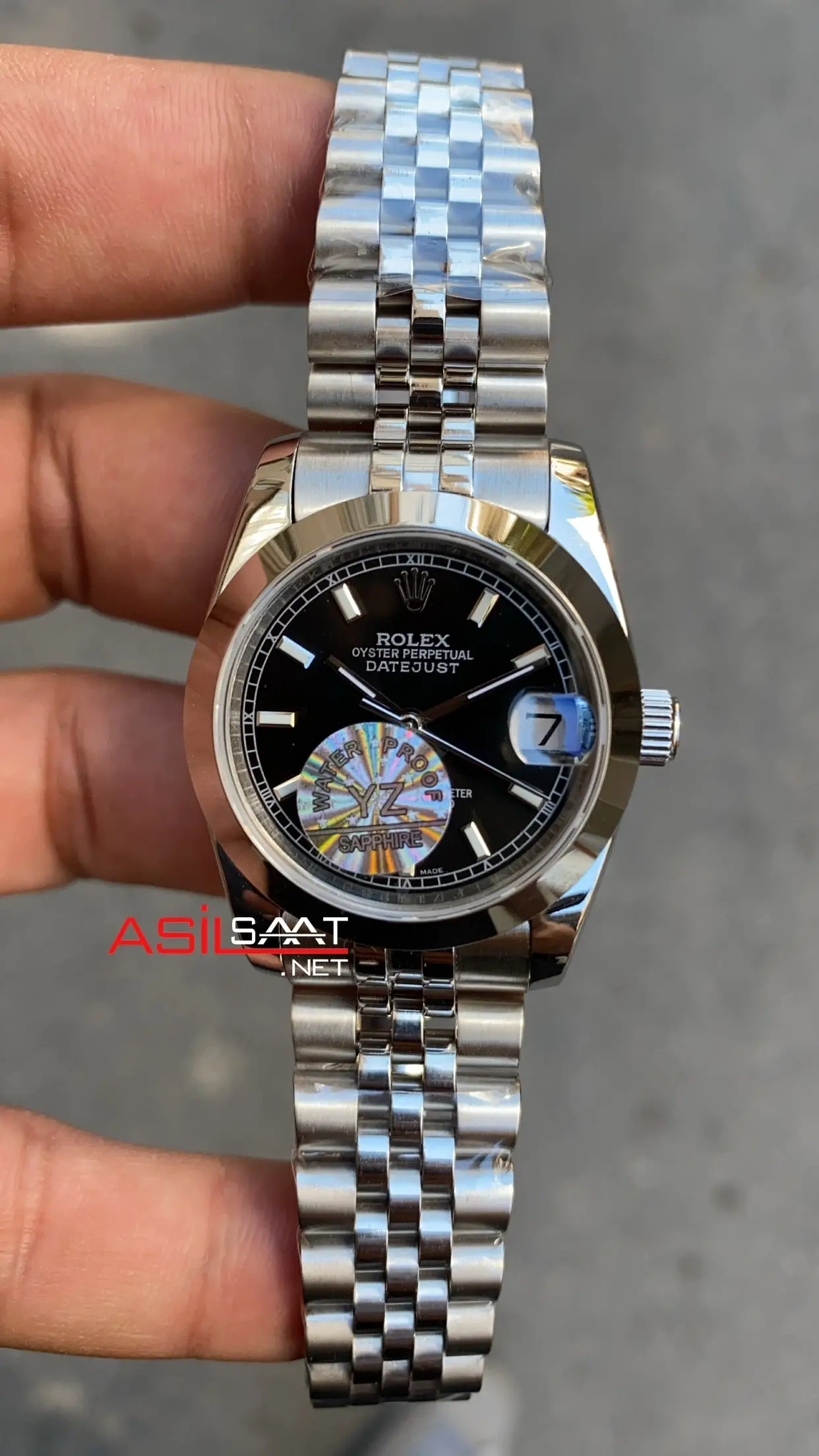 Rolex Datejust Siyah 31 mm Kad n Saati 178274 Jubilee Dial Black Lady Silver Replika Saat