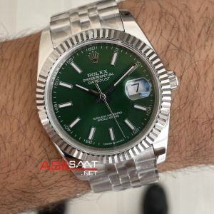 Rolex Datejust Yeşil Kadran 126334 Jubilee Mint Green 41mm Replika Saat