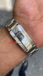 Rolex Day Date Siyah Kadran Oyster Diamond Bezel Silver Replika Saat