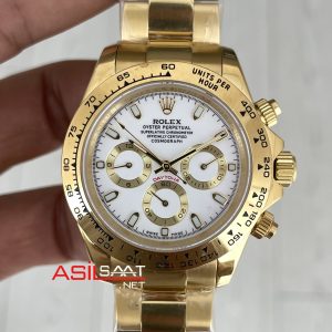 Rolex Daytona Cosmograph 126508 Gold Beyaz 40mm Replika Saat