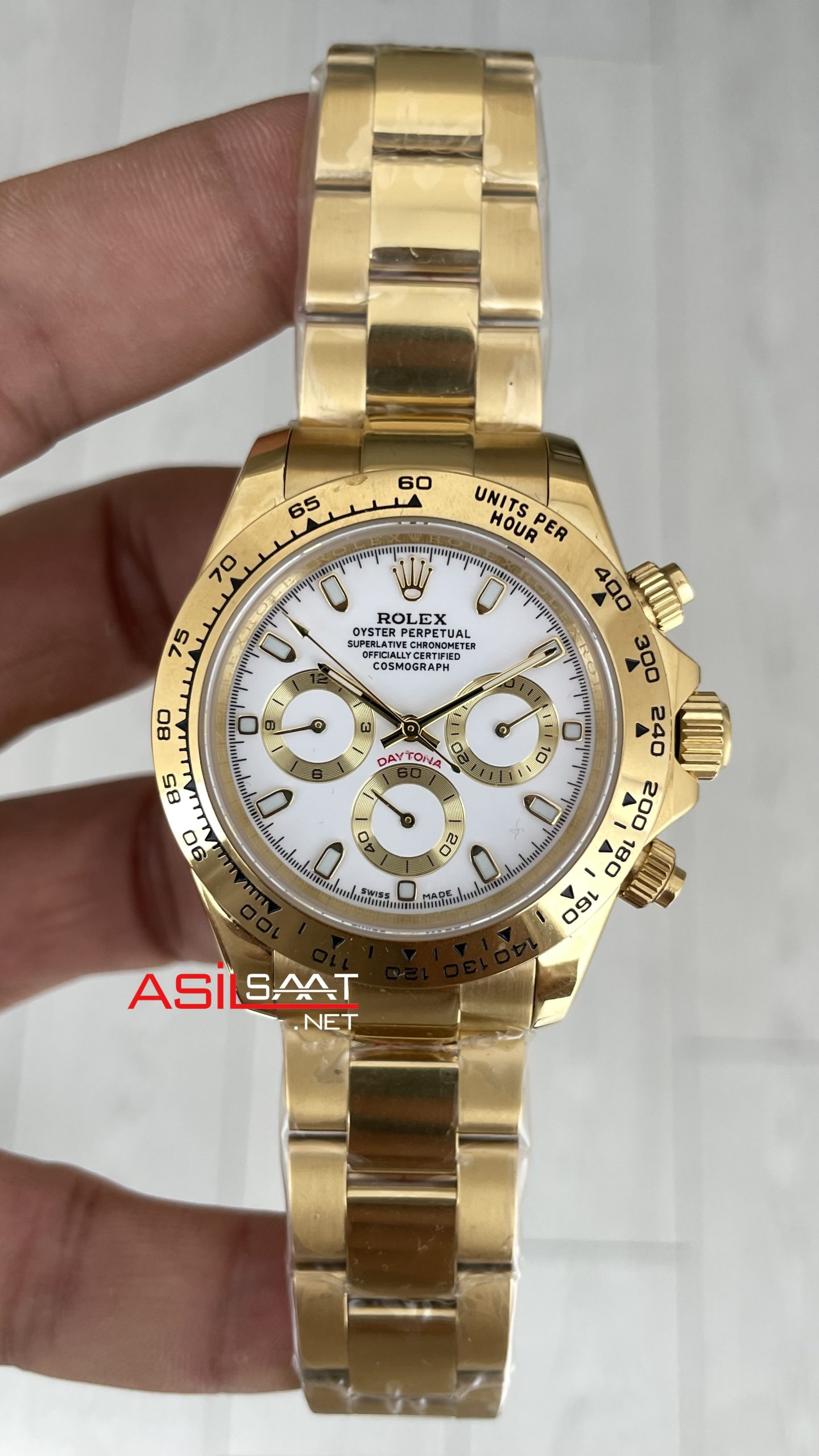 Rolex Daytona Cosmograph 126508 Gold Beyaz 40mm Replika Saat Rolex Daytona Cosmograph 126508 Gold Beyaz 40mm Replika Saat