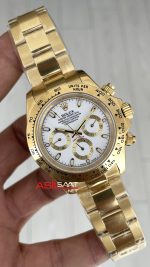 Rolex Daytona Cosmograph 126508 Gold Beyaz 40mm Replika Saat