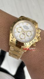 Rolex Daytona Cosmograph 126508 Gold Beyaz 40mm Replika Saat