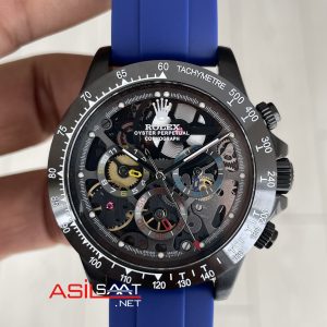 Rolex Daytona Juan Pablo Montoya Oysterflex PVD Mavi 42mm Replika Saat