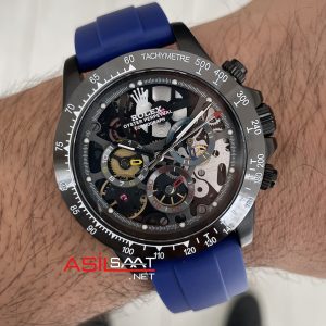 Rolex Daytona Juan Pablo Montoya Oysterflex PVD Mavi 42mm Replika Saat