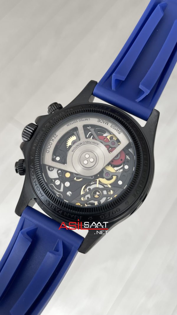 Rolex Daytona Juan Pablo Montoya Oysterflex PVD Mavi 42mm Replika Saat
