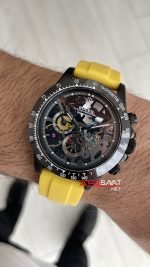 Rolex Daytona Juan Pablo Montoya Oysterflex PVD Sarı 42mm Replika Saat