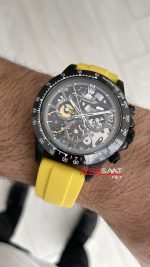 Rolex Daytona Juan Pablo Montoya Oysterflex PVD Sarı 42mm Replika Saat