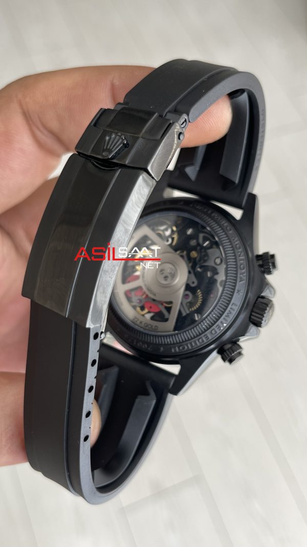 Rolex Daytona Juan Pablo Montoya Oysterflex PVD Siyah 42mm Replika Saat