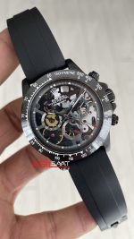 Rolex Daytona Juan Pablo Montoya Oysterflex PVD Siyah 42mm Replika Saat