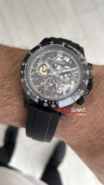 Rolex Daytona Juan Pablo Montoya Oysterflex PVD Siyah 42mm Replika Saat