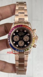 Rolex Daytona Rainbow 116595RBOW Rose 40mm Replika Saat