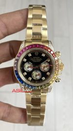 Rolex Daytona Rainbow 116598RBOW Gold 40mm Replika Saat