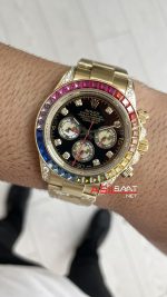Rolex Daytona Rainbow 116598RBOW Gold 40mm Replika Saat