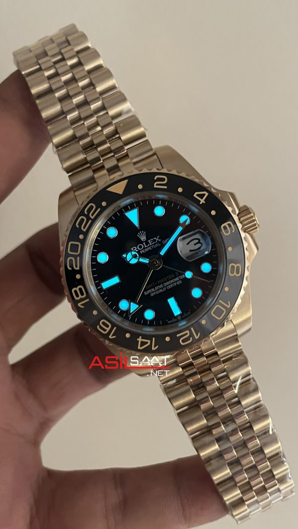 Rolex Gmt Master II 126718GRNR Jubilee Gold 40mm Replika Saat Rolex Gmt Master II 126718GRNR Jubilee Gold 40mm Replika Saat
