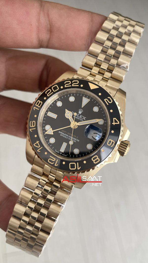 Rolex Gmt Master II 126718GRNR Jubilee Gold 40mm Replika Saat Rolex Gmt Master II 126718GRNR Jubilee Gold 40mm Replika Saat