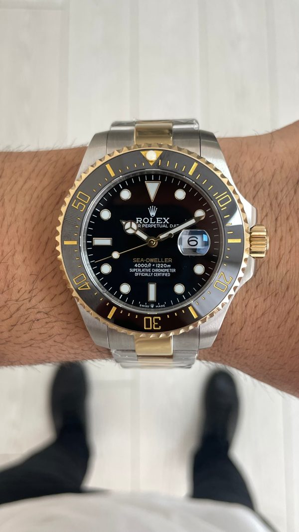 Rolex Sea Dweller 126603 Two Tone Gold 43mm Replika Saat Rolex Sea Dweller 126603 Two Tone Gold 43mm Replika Saat