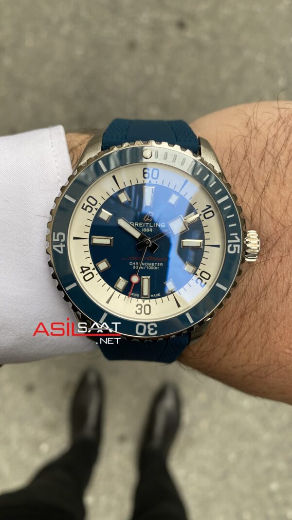 Breitling Replika Saat Superocean 44 mm Mavi Breitling Replika Saat Superocean 44 mm Mavi