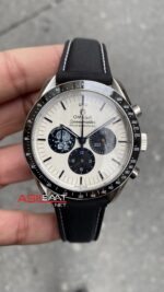 Omega Replika Saat Speedmaster Snoopy Award 50th Anniversary Siyah 42 mm