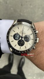Omega Replika Saat Speedmaster Snoopy Award 50th Anniversary Siyah 42 mm