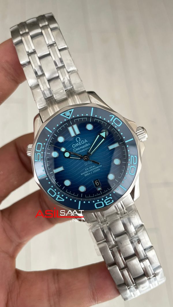 Omega Seamaster Diver Summer Blue 42mm 75th Anniversary Replika Saat Omega Seamaster Diver Summer Blue 42mm 75th Anniversary Replika Saat