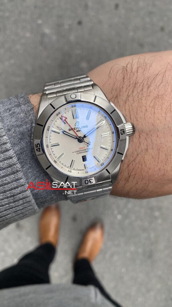 Breitling Chronomat GMT Beyaz Replika Saat Breitling Chronomat GMT Beyaz Replika Saat