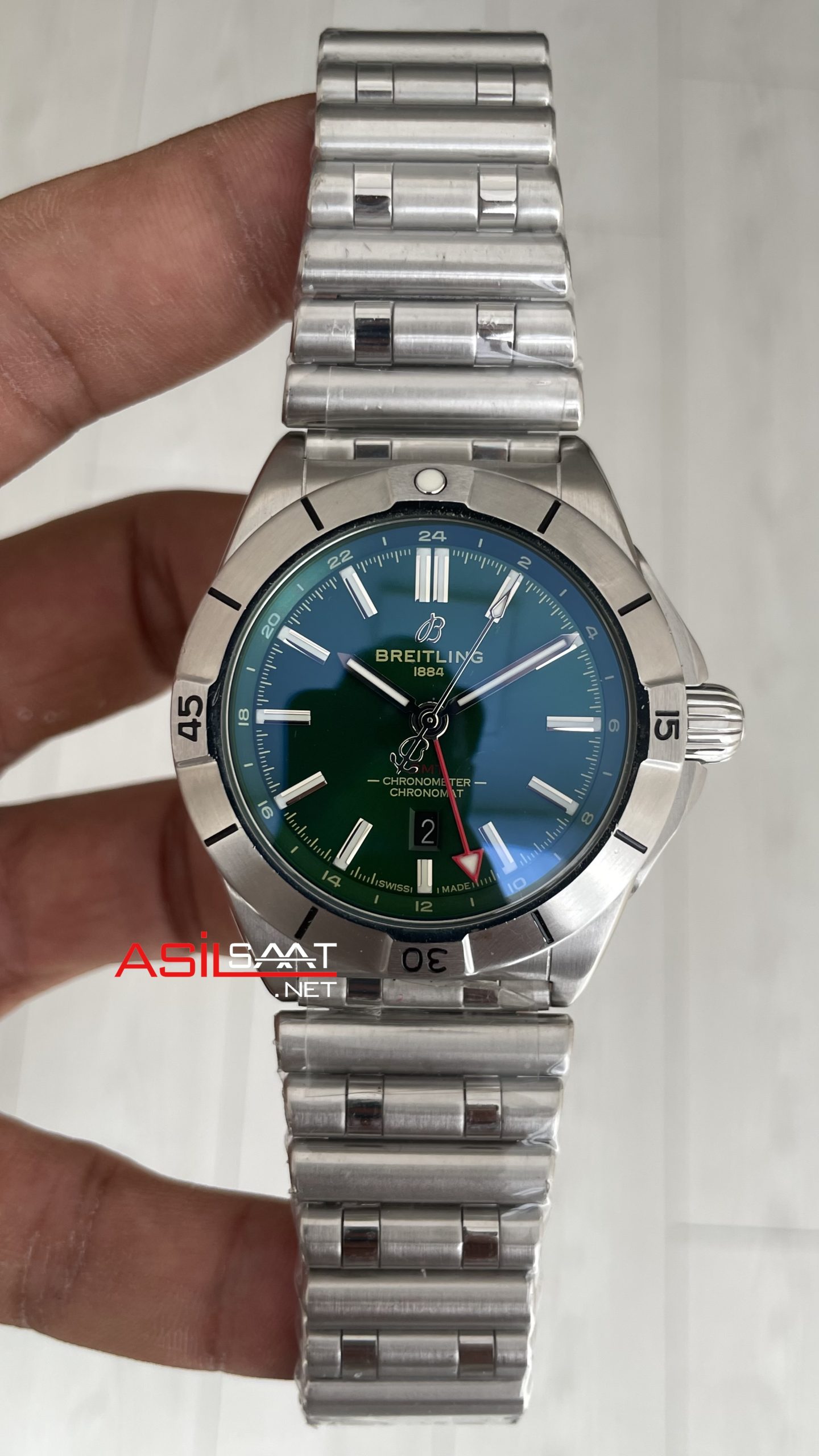 Breitling Chronomat GMT Yeşil Kadran 40mm Replika Saat Breitling Chronomat GMT Yeşil Kadran 40mm Replika Saat