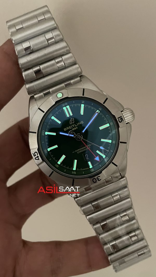Breitling Chronomat GMT Yeşil Kadran 40mm Replika Saat Breitling Chronomat GMT Yeşil Kadran 40mm Replika Saat
