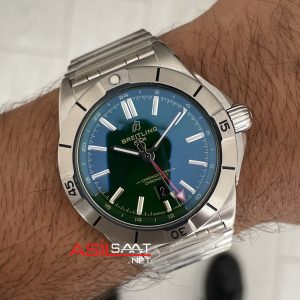 Breitling Chronomat GMT Yeşil Kadran 40mm Replika Saat