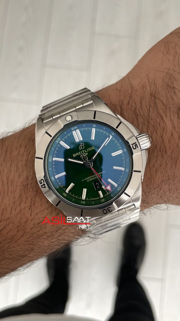 Breitling Chronomat GMT Yeşil Kadran 40mm Replika Saat Breitling Chronomat GMT Yeşil Kadran 40mm Replika Saat