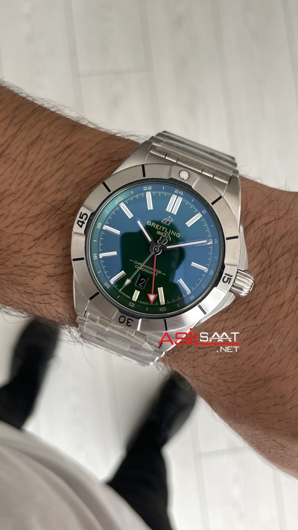 Breitling Chronomat GMT Yeşil Kadran 40mm Replika Saat Breitling Chronomat GMT Yeşil Kadran 40mm Replika Saat