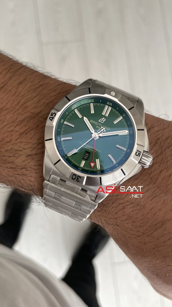 Breitling Chronomat GMT Yeşil Kadran 40mm Replika Saat Breitling Chronomat GMT Yeşil Kadran 40mm Replika Saat