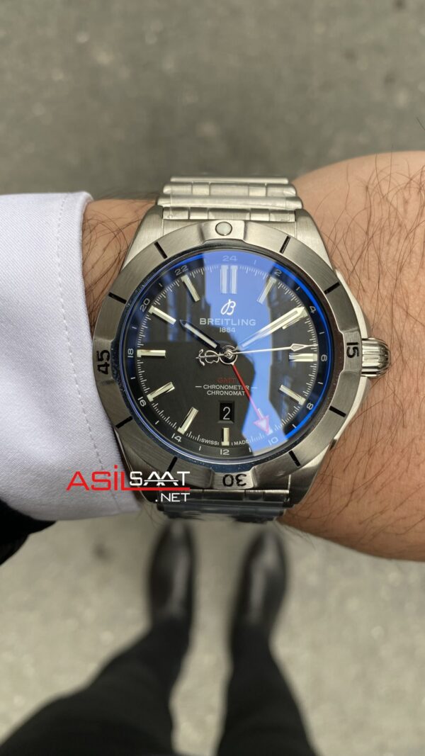Breitling GMT Chronomat Siyah Replika Saat