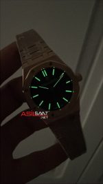 Audemars Piguet Royal Oak Lady Siyah Kadran 67650OR Rose 33mm Kadın Replika Saat