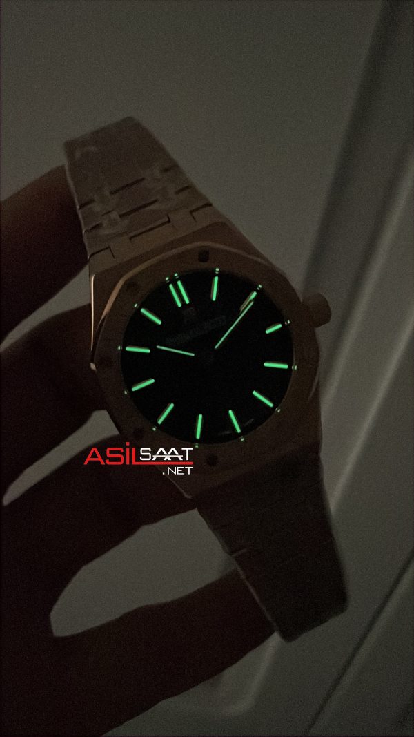 Audemars Piguet Royal Oak Lady Siyah Kadran 67650OR Rose 33mm Kadın Replika Saat