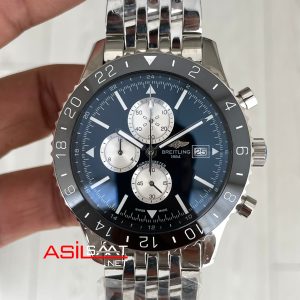 Breitling Chronoliner Y24310 Chronograph Siyah 46mm Replika Saat