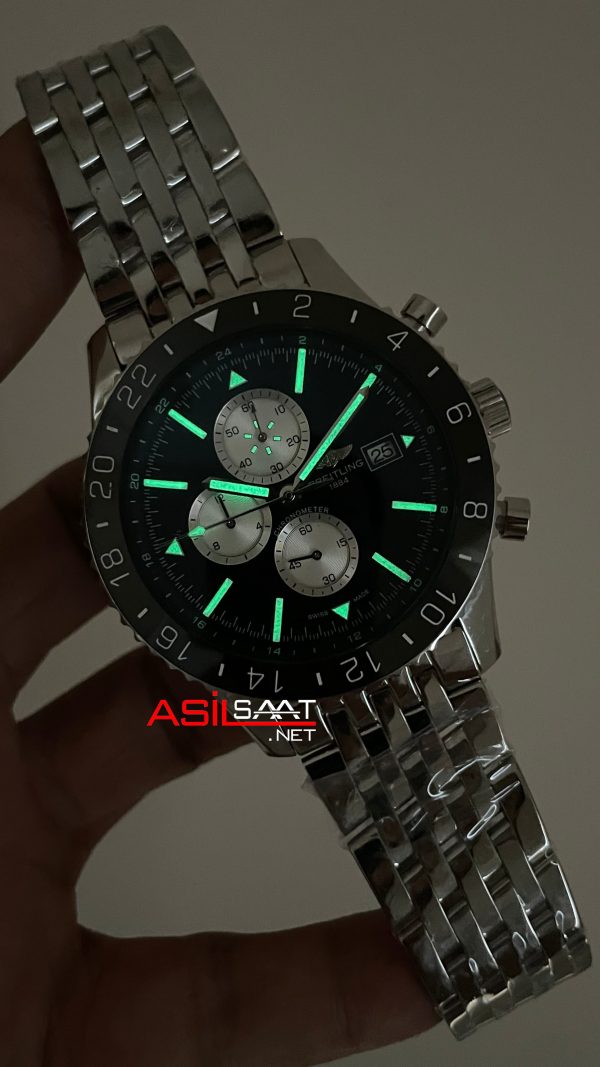 Breitling Chronoliner Y24310 Chronograph Siyah 46mm Replika Saat